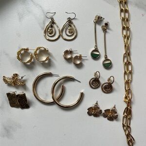 Collection of gold jewelry